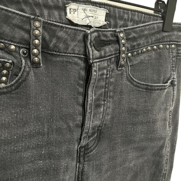 Free People Black Rip Studded Skinny Jeans - Picture 6 of 10